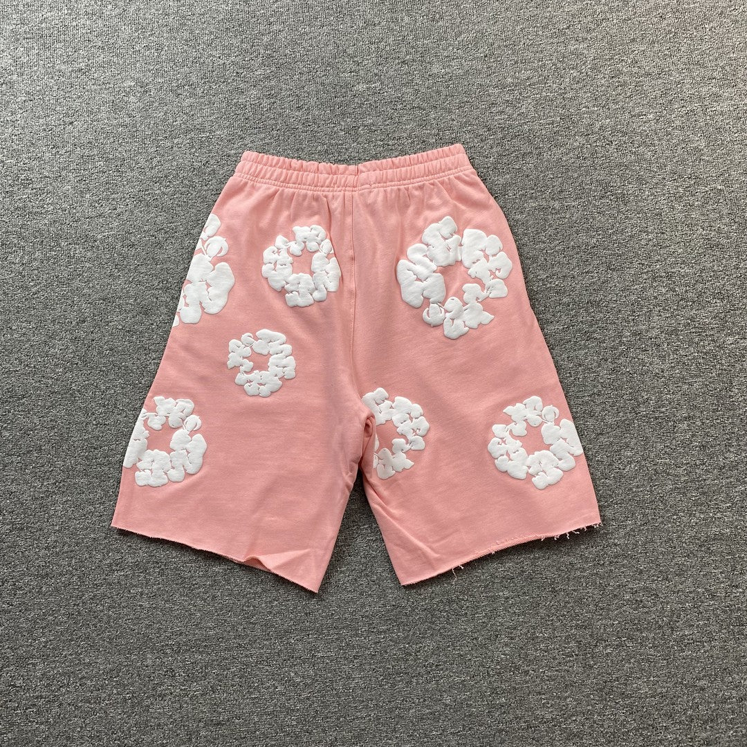 DENIM TEARS COTTON WREATH SHORTS PEACH