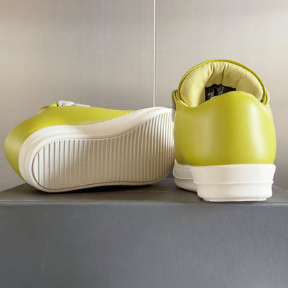 Rick Owens Yellow Low-Top Sneakers