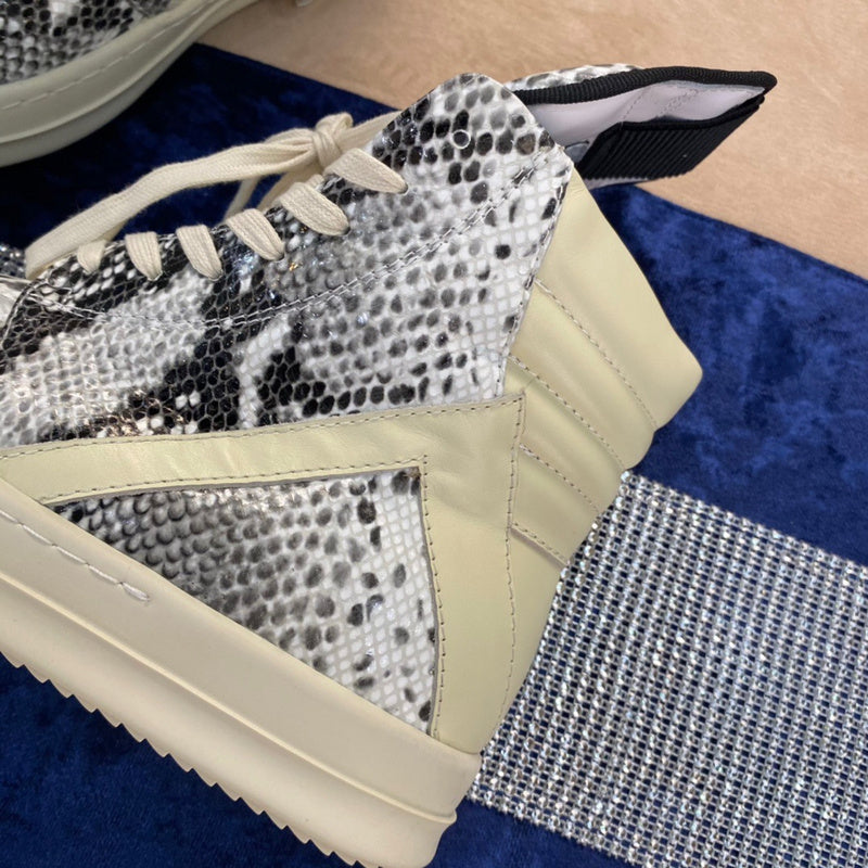 Rick Owens Geobasket Sneakers - Snakeskin Print