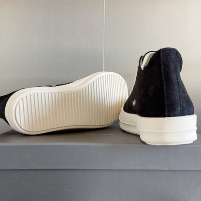 Rick Owens Black Low-Top Sneakers