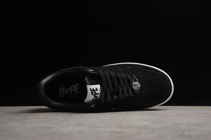 BAPE STA Low-Top Black Suede Sneakers