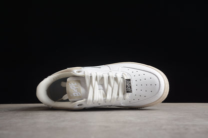 BAPE STA Low-Top Sneakers in White and Cream