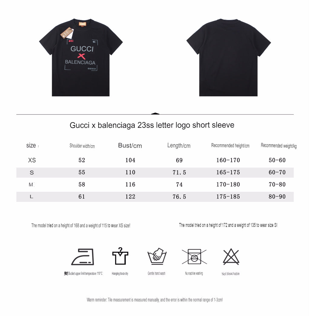 Gucci x Balenciaga Collaboration T-Shirt