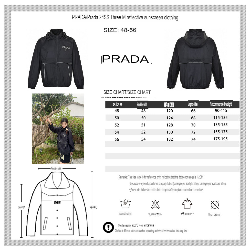 Prada Lightweight Hooded Jacket - Black