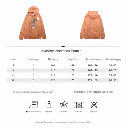 Burberry Brown Hoodie with Logo Patch