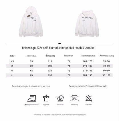 Balenciaga White Logo Hoodie