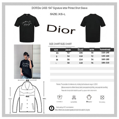 Dior 1947 Signature Black T-Shirt