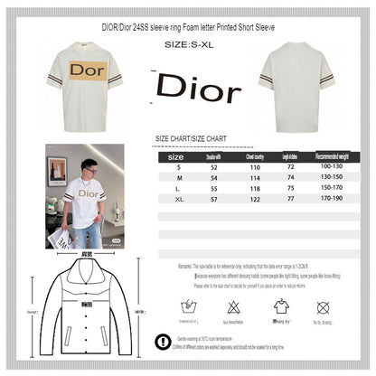 Dior White and Brown T-Shirt