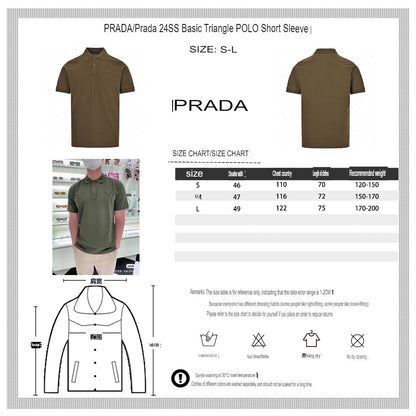 Prada Classic Olive Green Polo Shirt