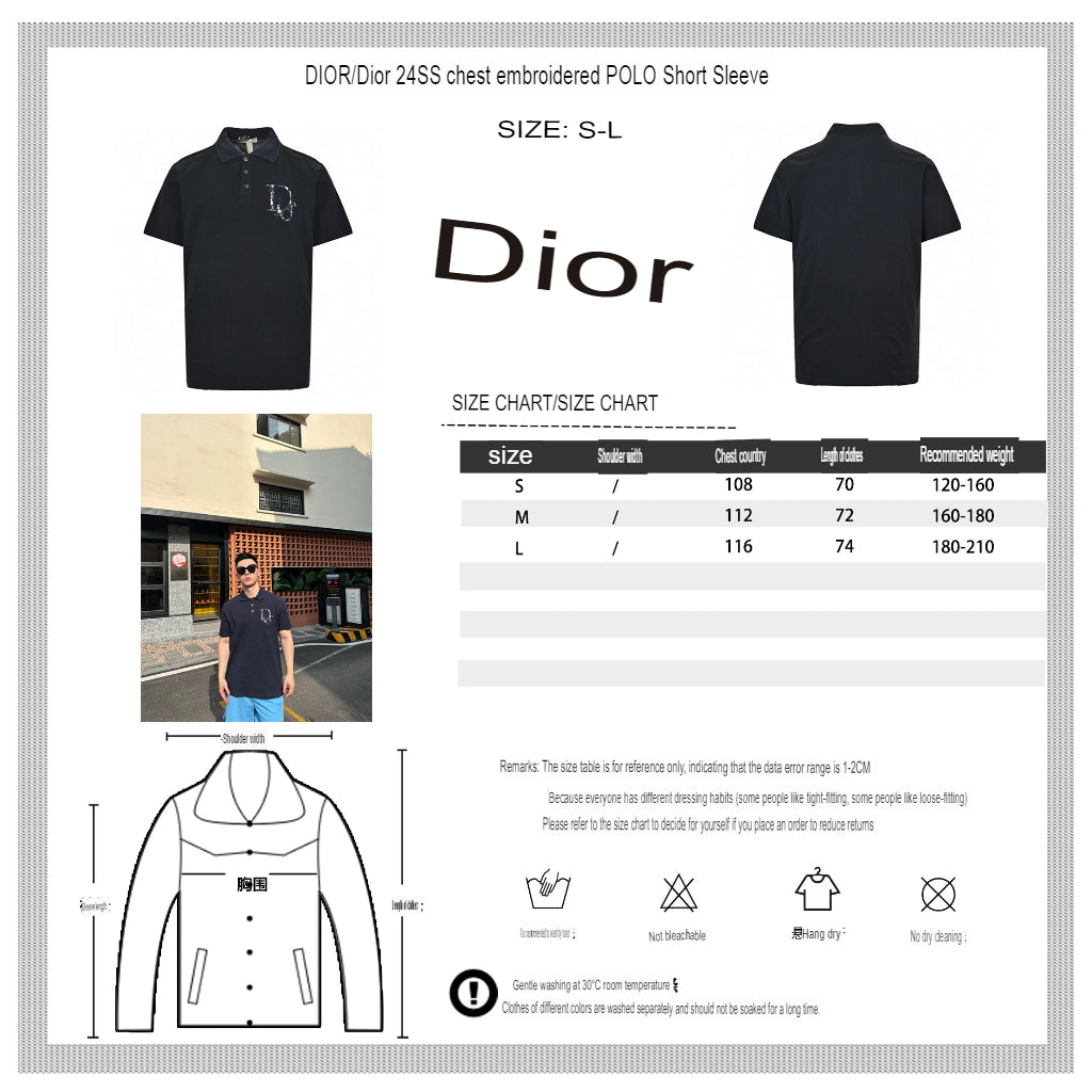 Dior Oblique Embroidered Polo Shirt