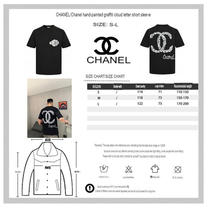 Chanel Cloud Logo T-Shirt in Black