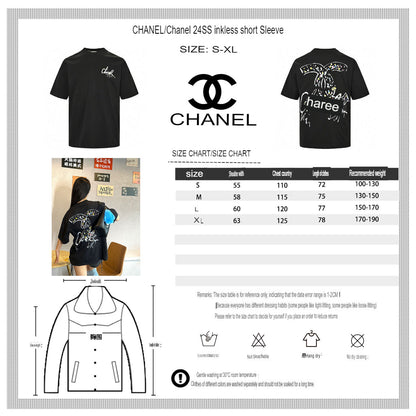 Chanel Signature Logo Black T-Shirt