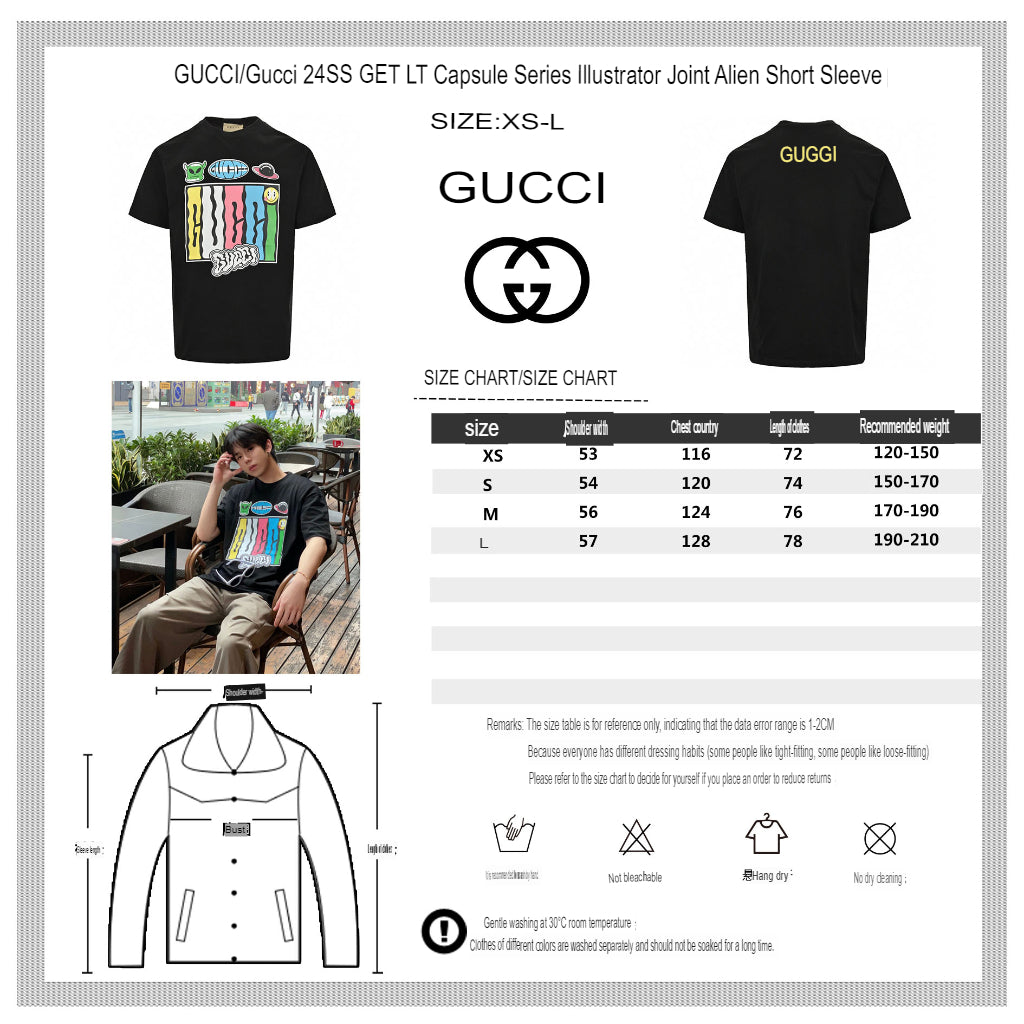 Gucci Cartoon Graphic T-Shirt (Black)