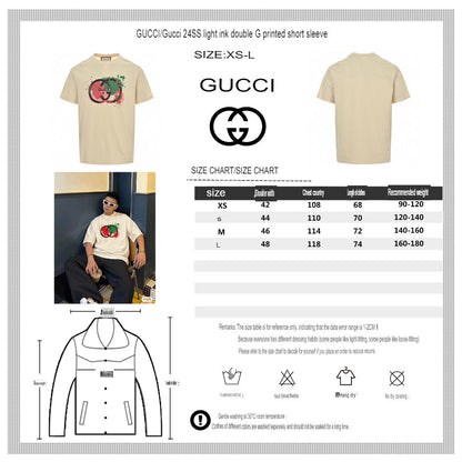 Gucci Splatter Logo T-Shirt (Beige)