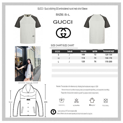 Gucci Two-Tone T-Shirt with GG Logo