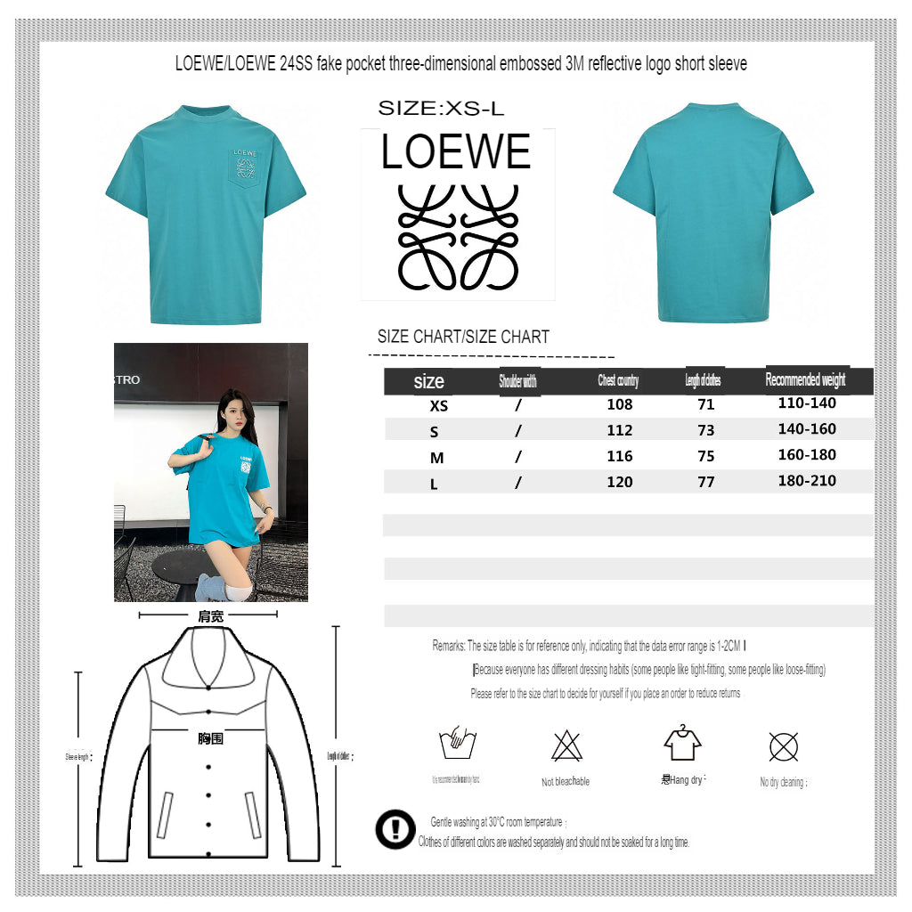 Loewe Teal Pocket Logo T-Shirt