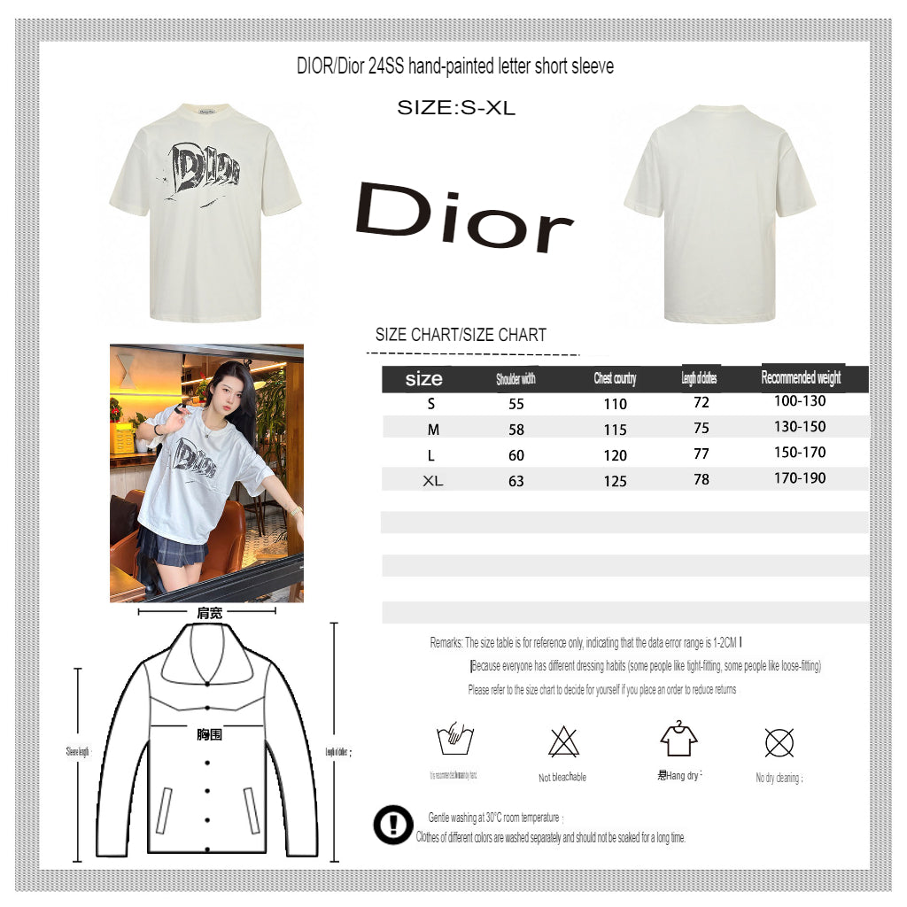 Dior White Graphic T-Shirt