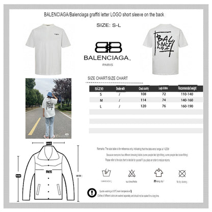 Balenciaga White T-Shirt with Bold Graphic