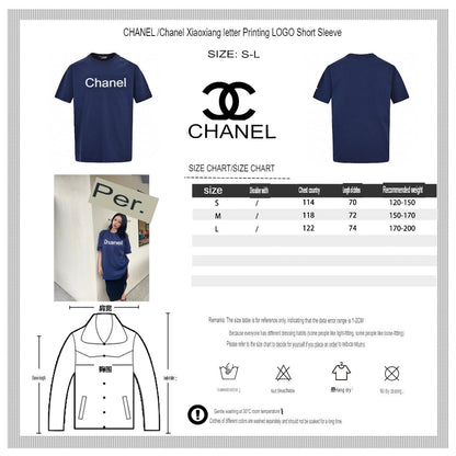 Chanel Logo T-Shirt (Navy Blue)