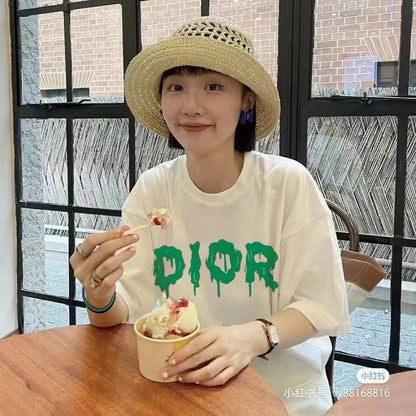 Dior Dripping Logo T-Shirt (White)