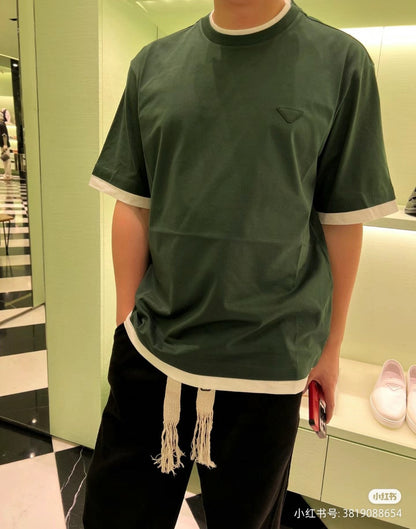 Prada Green Contrast Trim T-Shirt