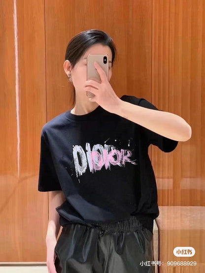 Dior Graffiti Logo T-Shirt in Black