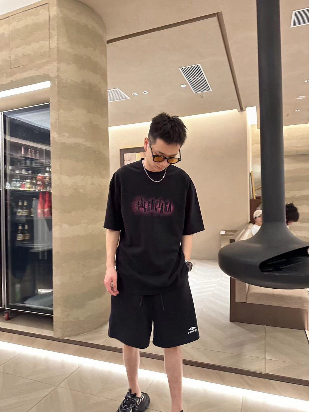 Balenciaga Neon Graphic Logo T-Shirt