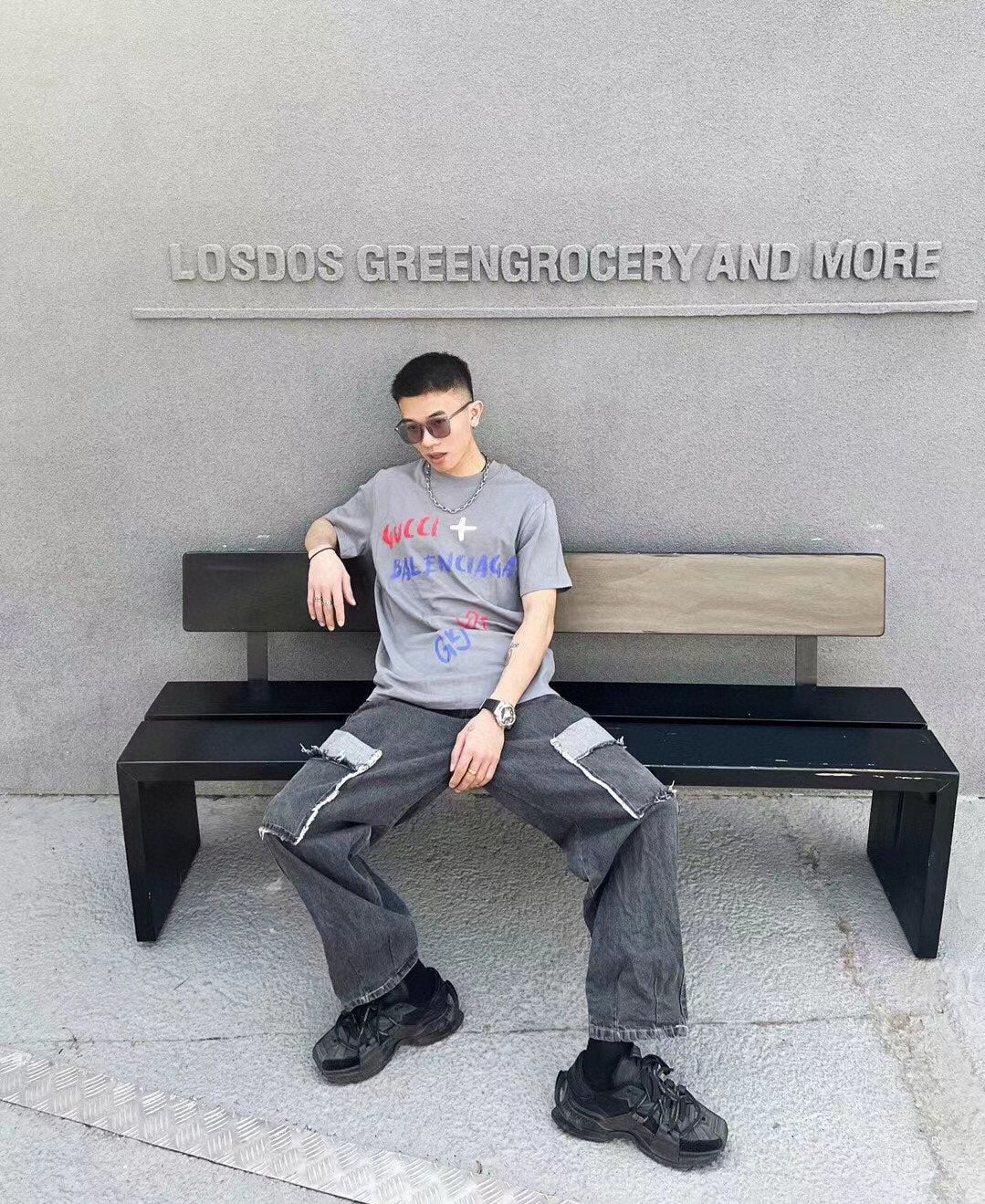 GUCCI x BALENCIAGA T-SHIRT GRAY