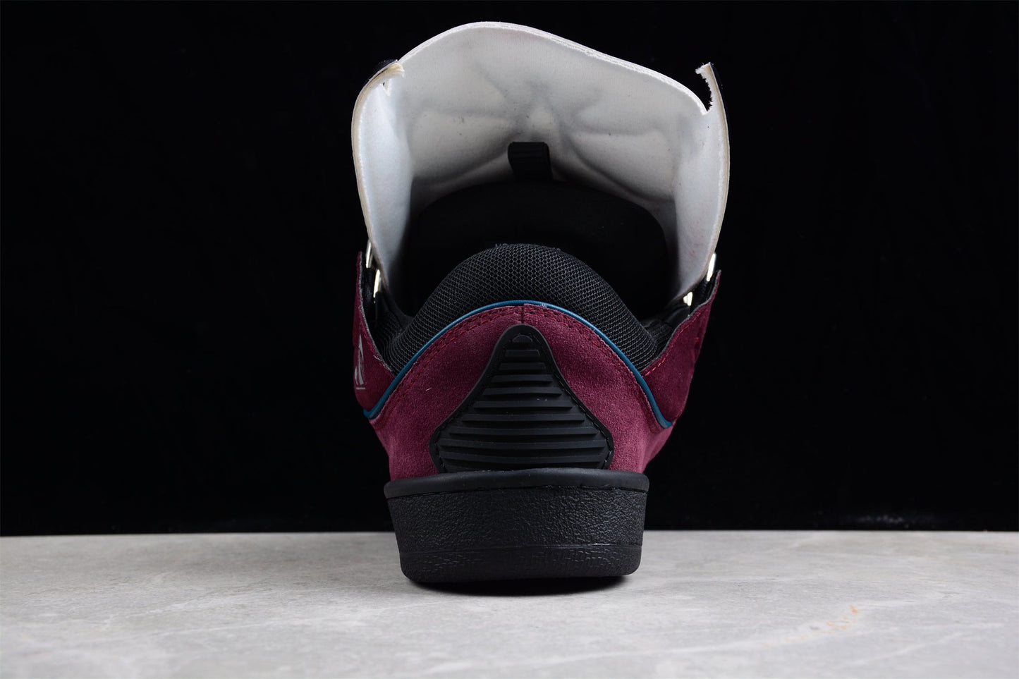 Lanvin Burgundy Suede Sneakers