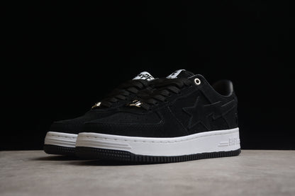 BAPE STA Low-Top Black Suede Sneakers