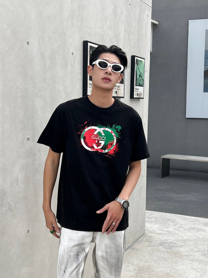 Gucci Splatter Logo T-Shirt (Black)