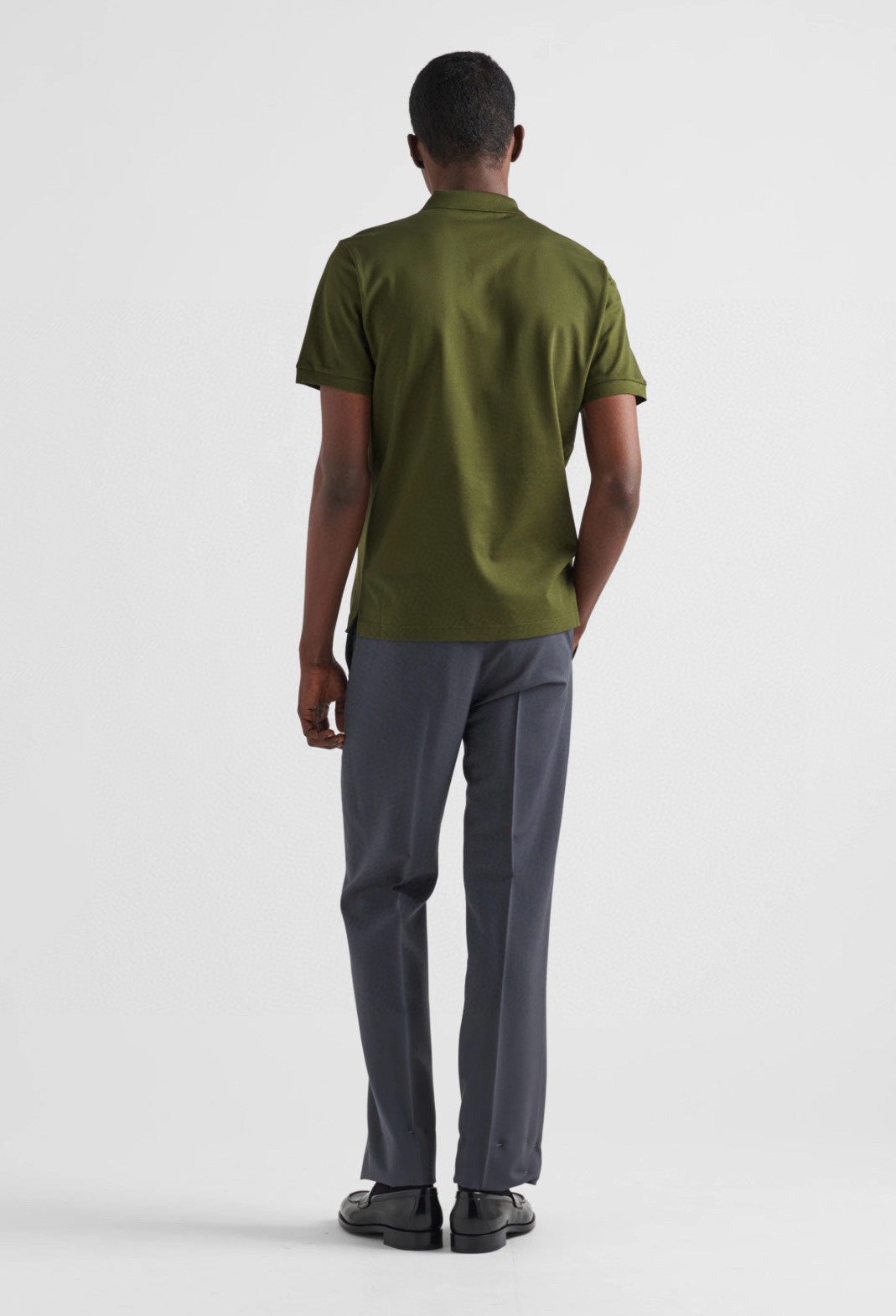 Prada Classic Olive Green Polo Shirt