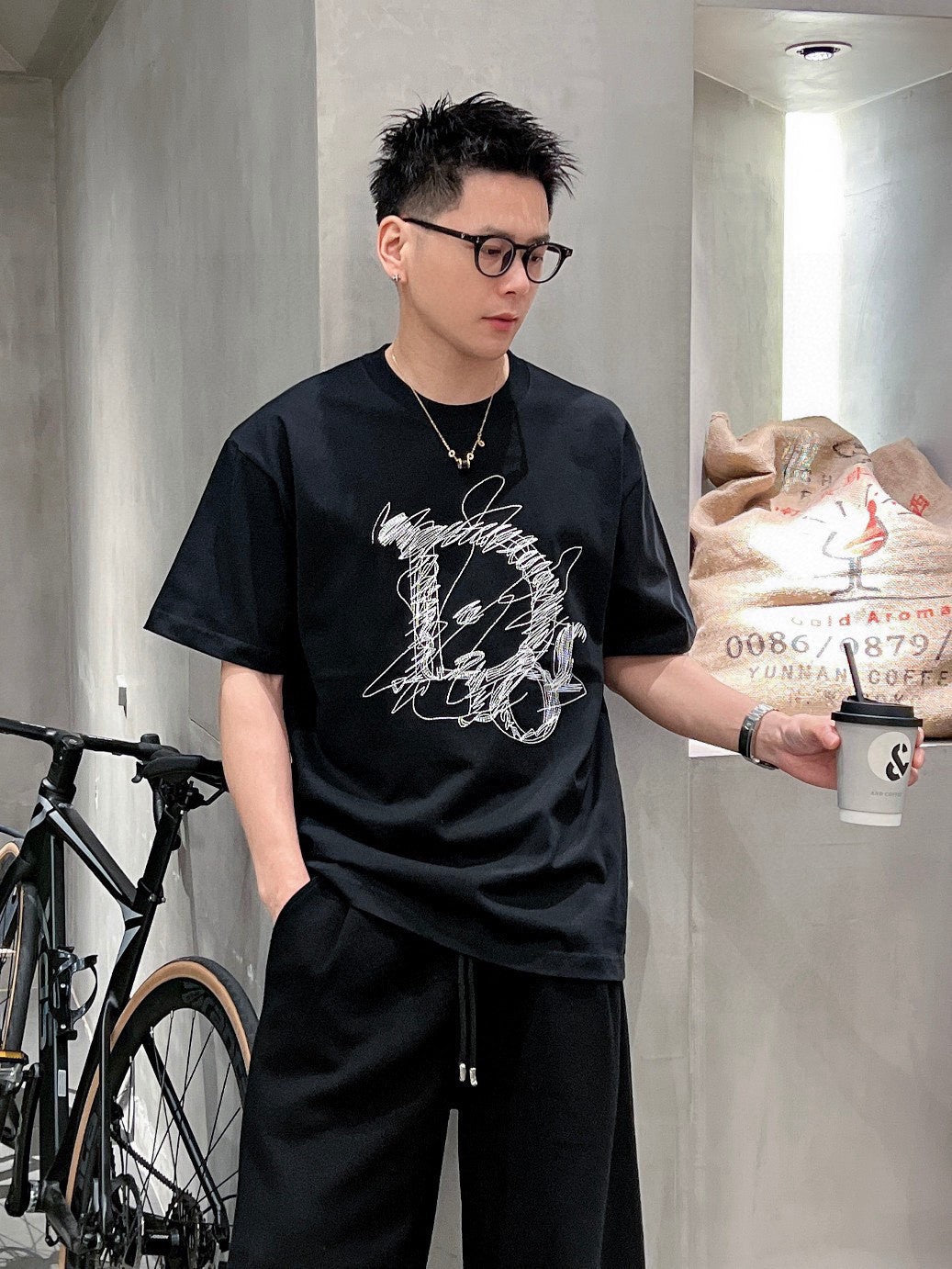 Dior Scribble Design T-Shirt