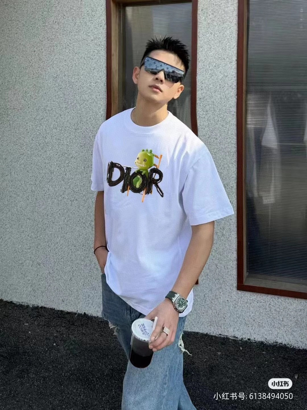 Dior Green Monster Graphic T-Shirt