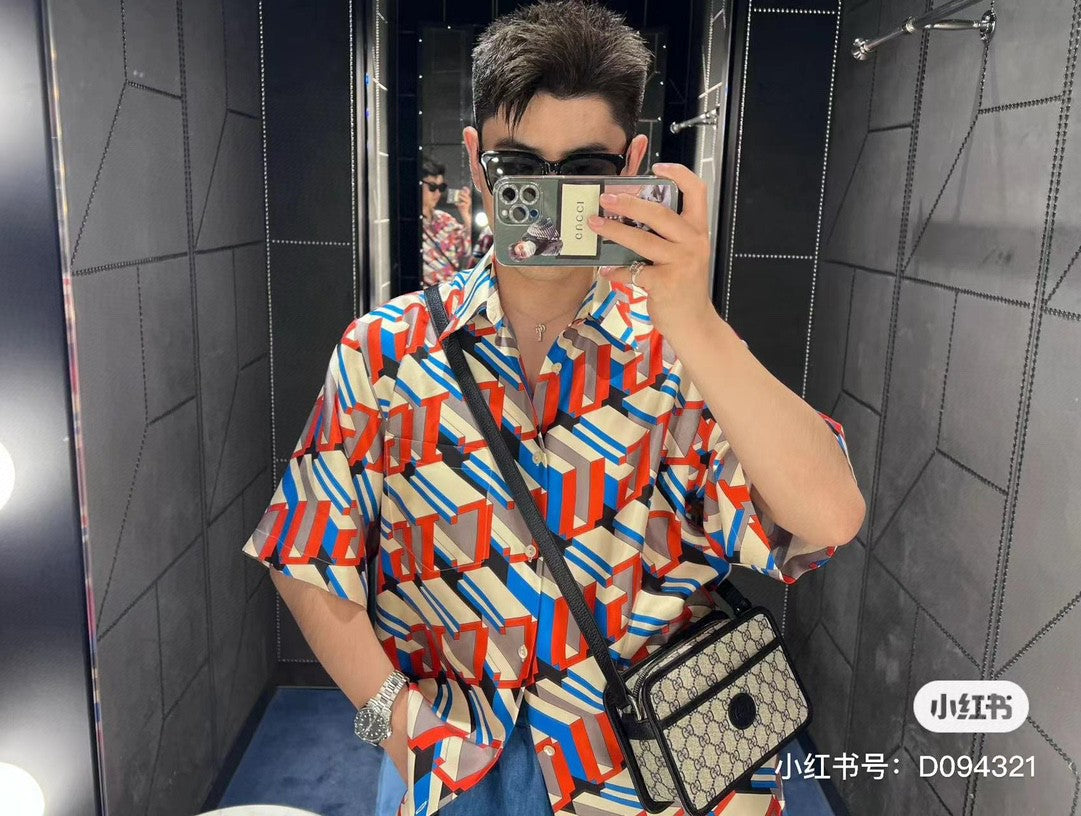 Gucci Geometric Logo Print Shirt