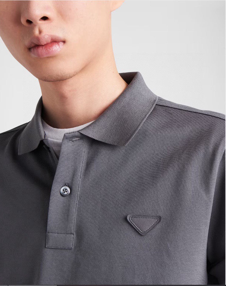 Prada Classic Grey Polo Shirt