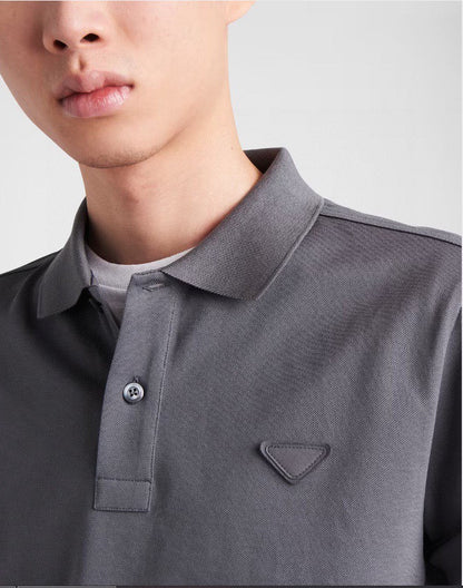 Prada Classic Grey Polo Shirt