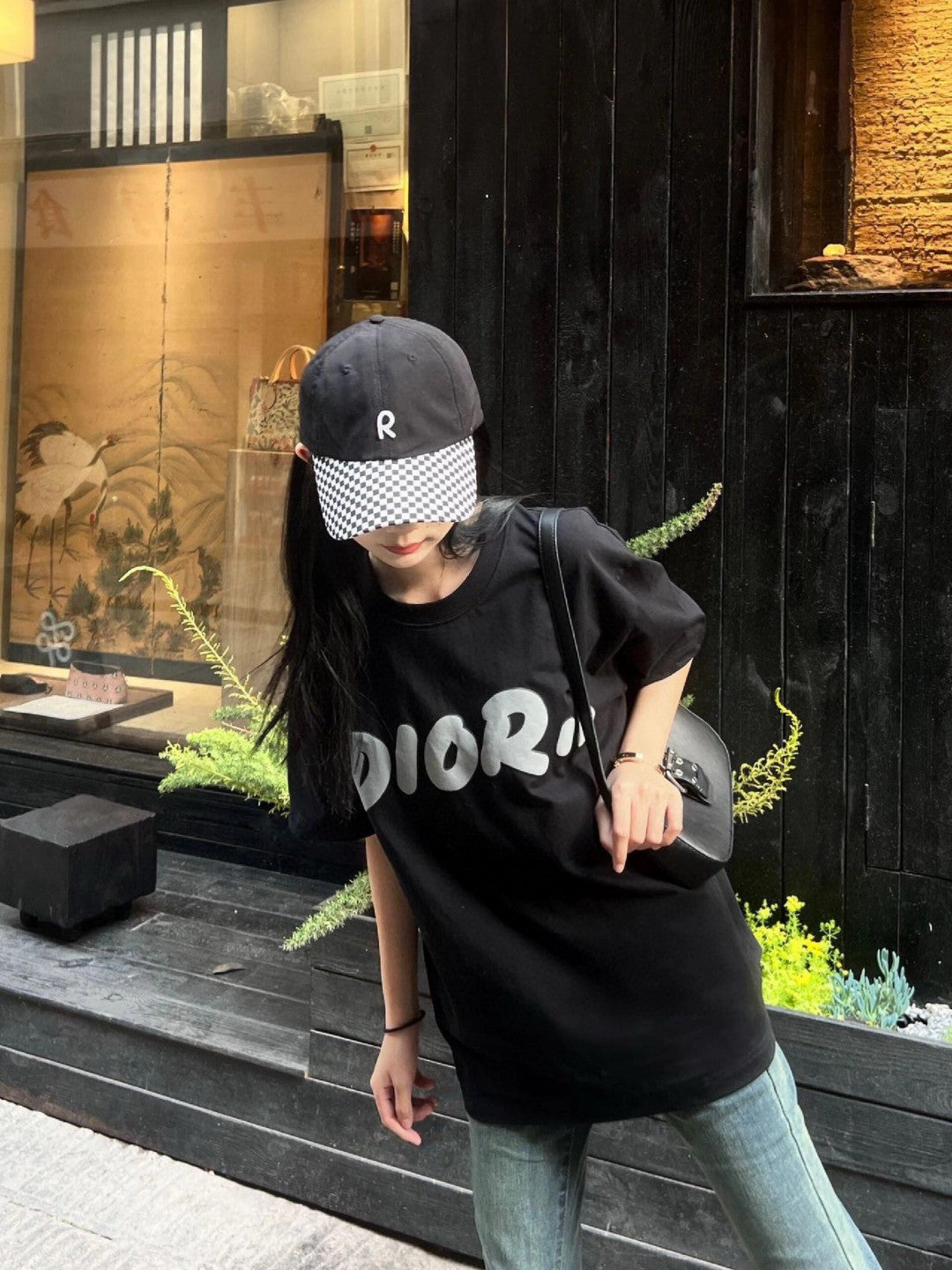 Dior Oversized Logo Black T-Shirt