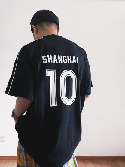 BALENCIAGA SOCCER LOGO T-SHIRT BLACK