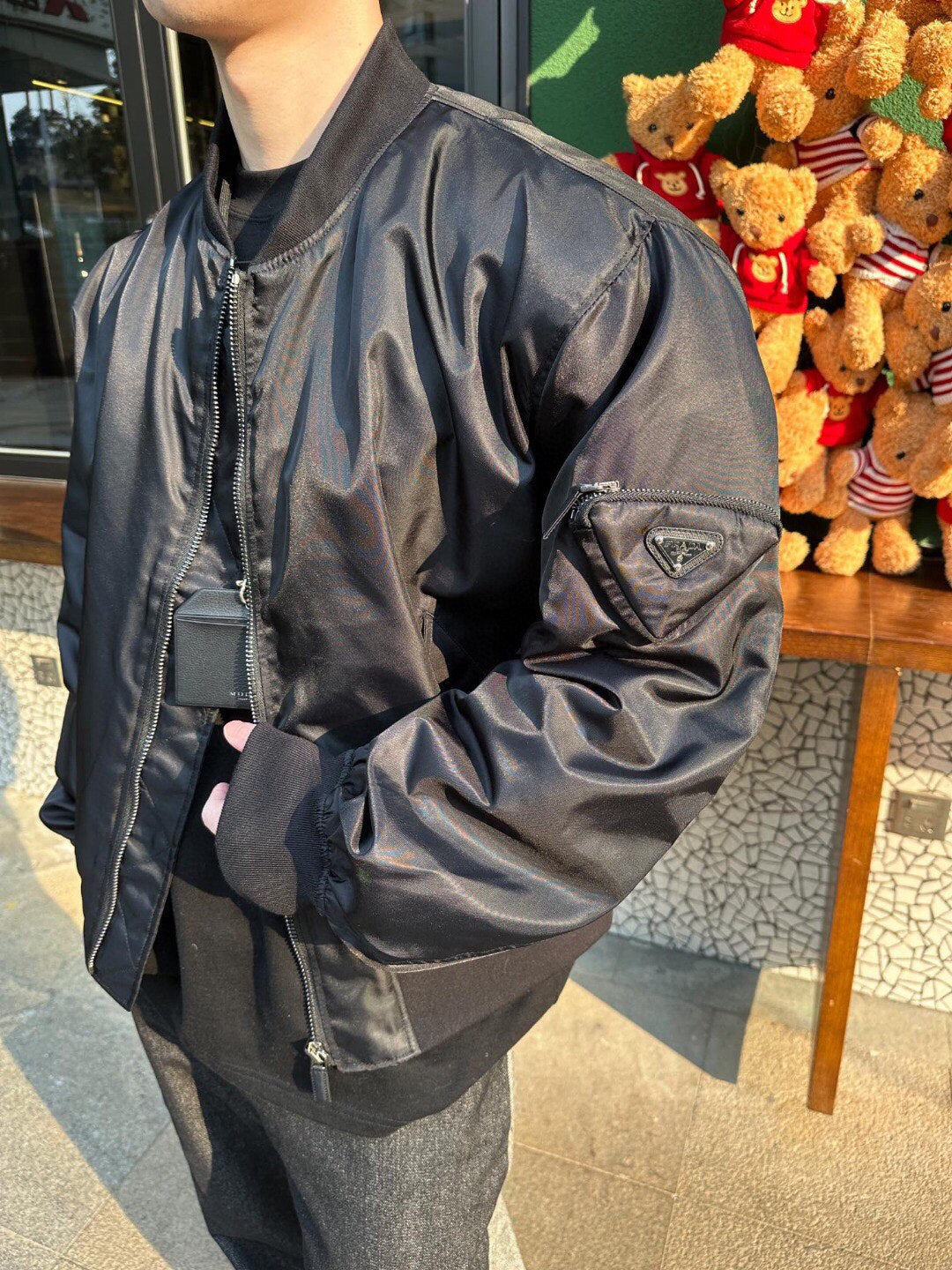 Prada Black Bomber Jacket