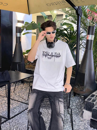 Prada Graphic Logo T-Shirt (White)