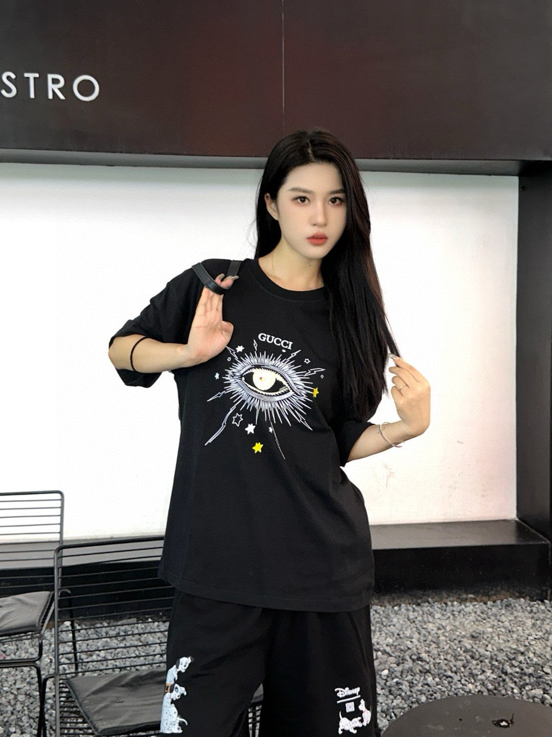 Gucci Mystical Eye Graphic Black T-Shirt