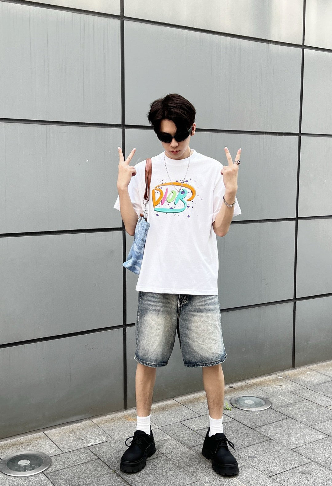 Dior Multicolor Logo White T-Shirt