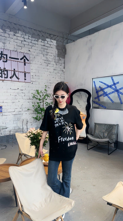 Chanel "Women Will Save The World" T-Shirt in Black