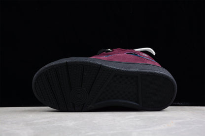 Lanvin Burgundy Suede Sneakers