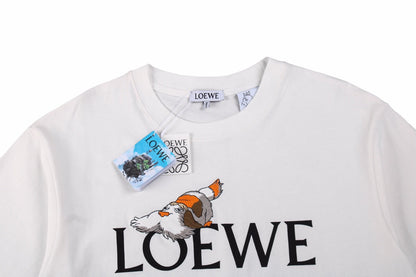 Loewe T-Shirt with Logo and Graphic Design