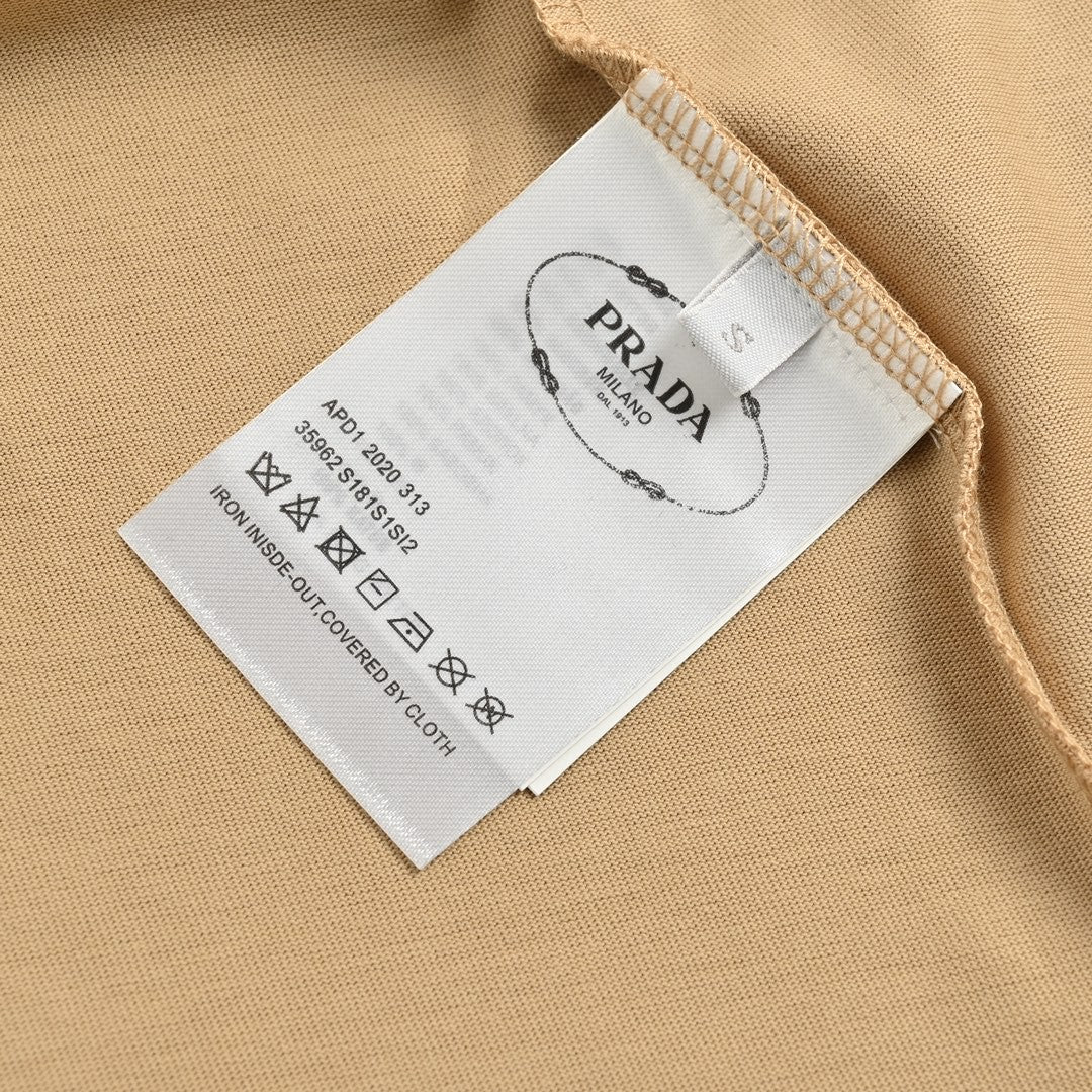 Prada Milano Beige Logo T-Shirt