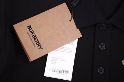 Burberry Embroidered Knight Polo - Black