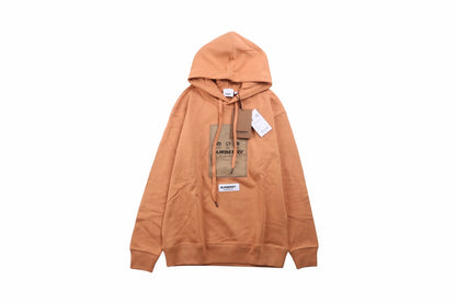 Burberry Brown Hoodie with Logo Patch