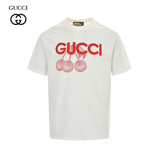 Gucci Cherry Graphic T-Shirt (White)